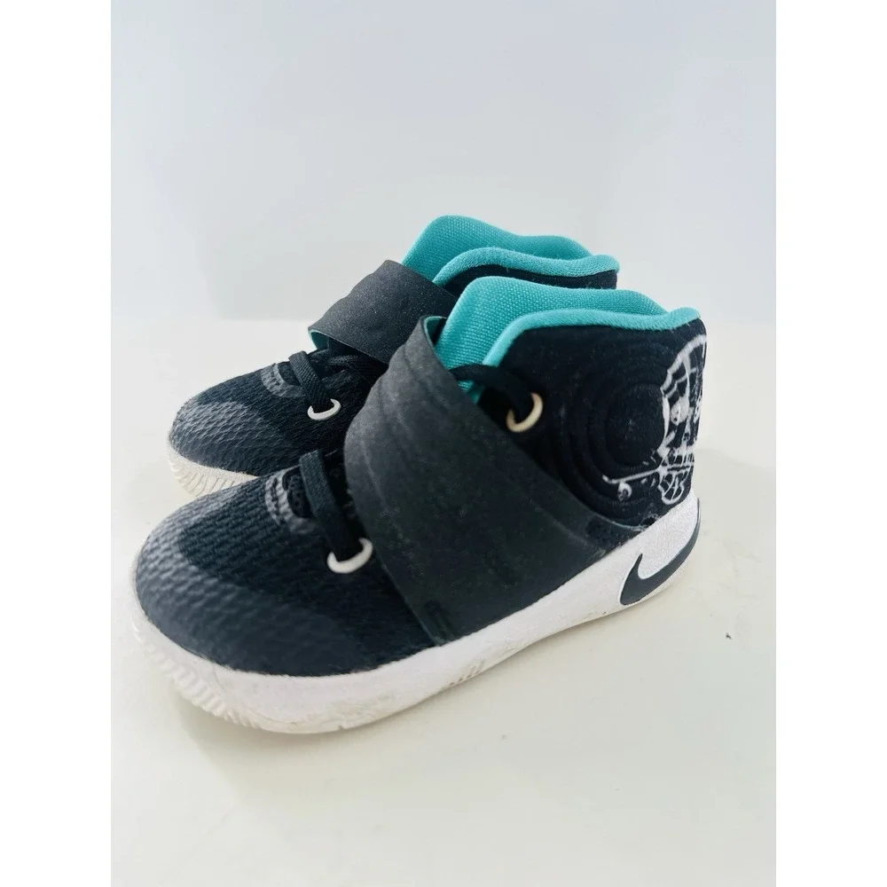 Nike Kyrie 2 TD Toddler Baby Basketball Shoes SZ 5C‎ Black/Jade/White 827281-001